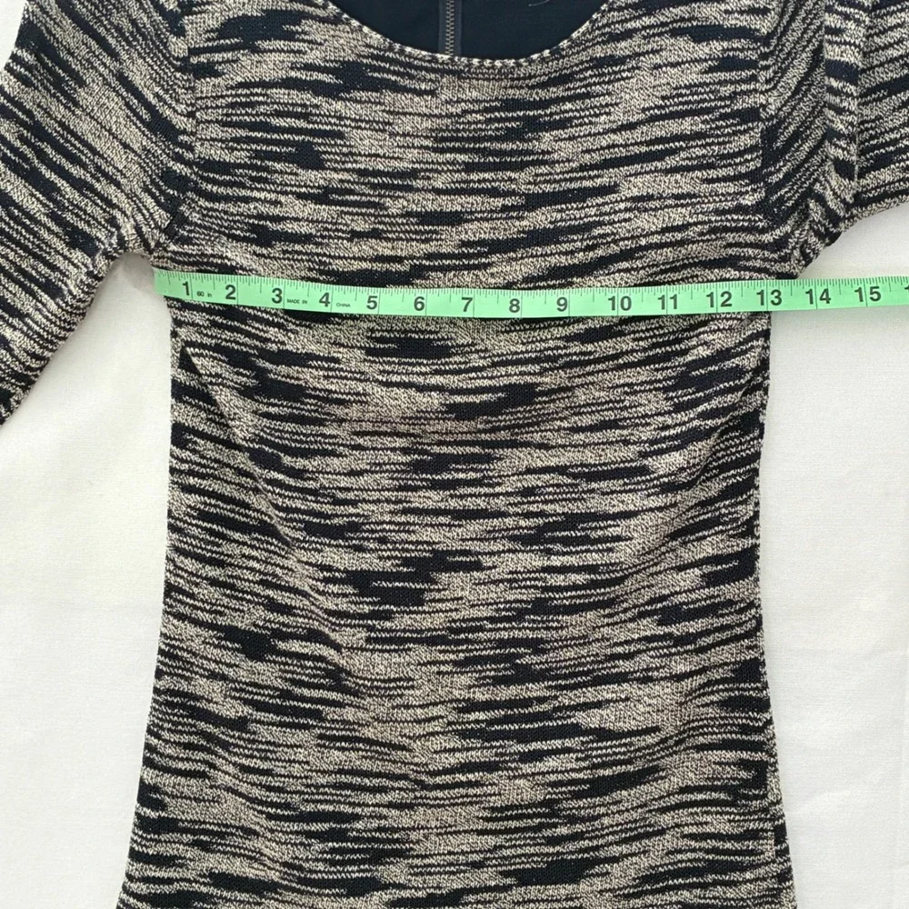 Alice + Olivia‎ Knit Sweater Dress Women XS Navy White Bodycon Quiet Luxury